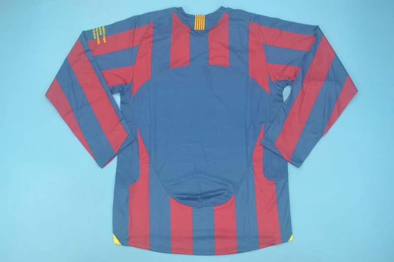 Thailand Quality(AAA) 2005/06 Barcelona Home Retro Soccer Jersey(L/S)