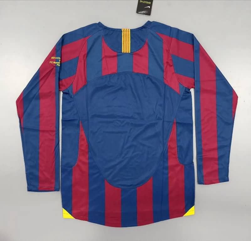 Thailand Quality(AAA) 2005/06 Barcelona Home UCL Long Retro Soccer Jersey