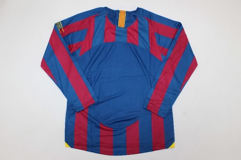 Thailand Quality(AAA) 2005/06 Barcelona Home UCL Long Retro Soccer Jersey