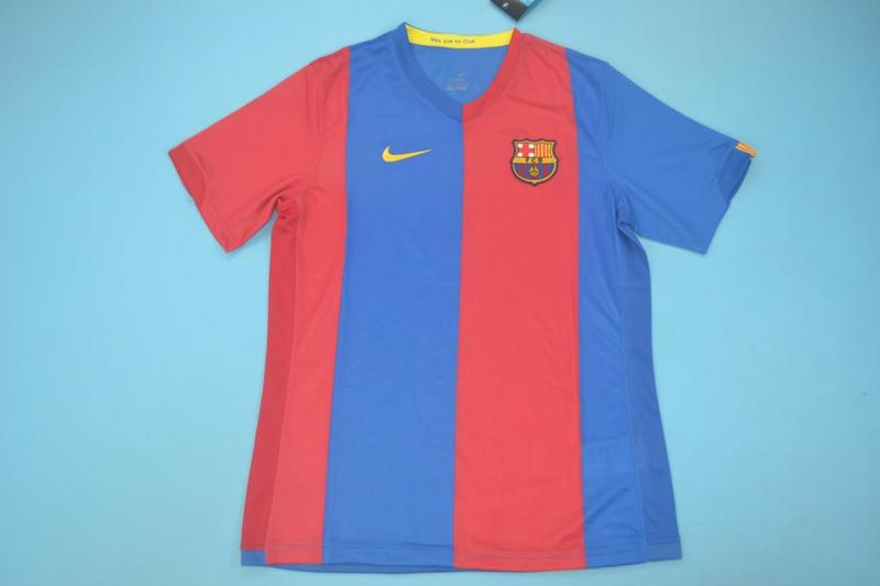 Thailand Quality(AAA) 2006/07 Barcelona Home Retro Soccer Jersey