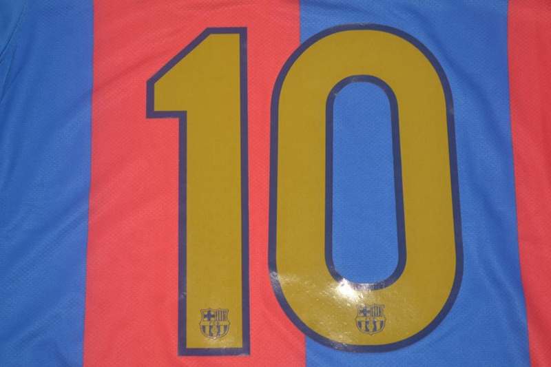 Thailand Quality(AAA) 2006/07 Barcelona Home Retro Soccer Jersey