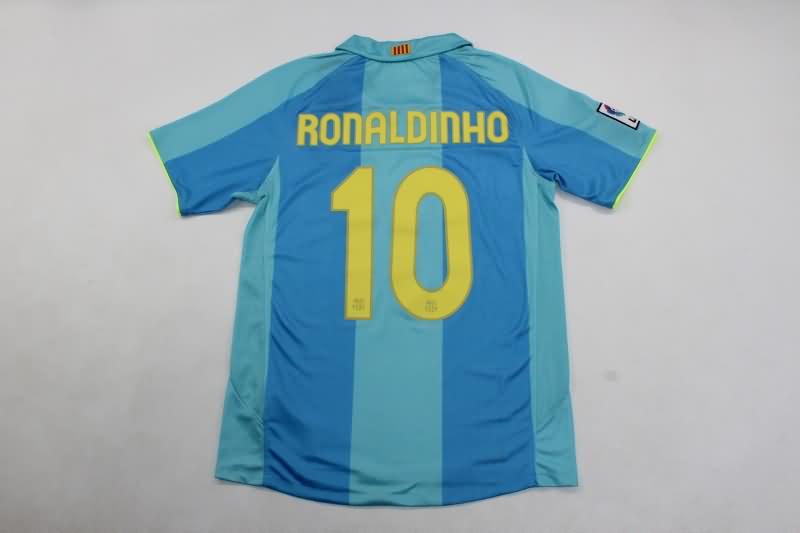 Thailand Quality(AAA) 2007/08 Barcelona Away Retro Soccer Jersey