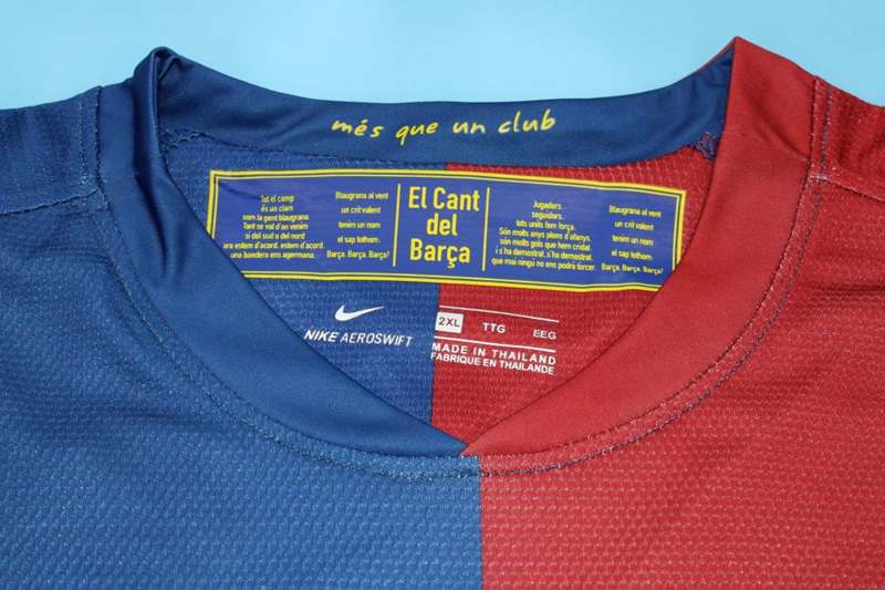 Thailand Quality(AAA) 2008/09 Barcelona Home Retro Soccer Jersey(L/S)