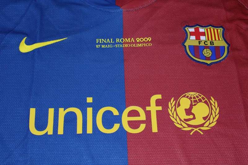 Thailand Quality(AAA) 2008/09 Barcelona Home Retro Soccer Jersey(L/S)