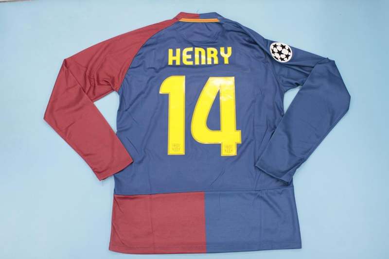 Thailand Quality(AAA) 2008/09 Barcelona Home Retro Soccer Jersey(L/S)