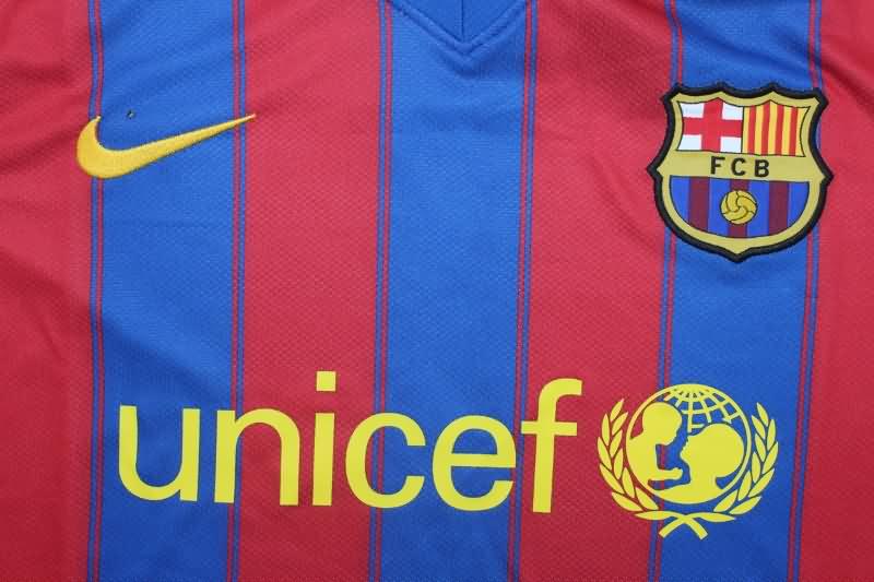 Thailand Quality(AAA) 2009/10 Barcelona Home Long Sleeve Retro Soccer Jersey