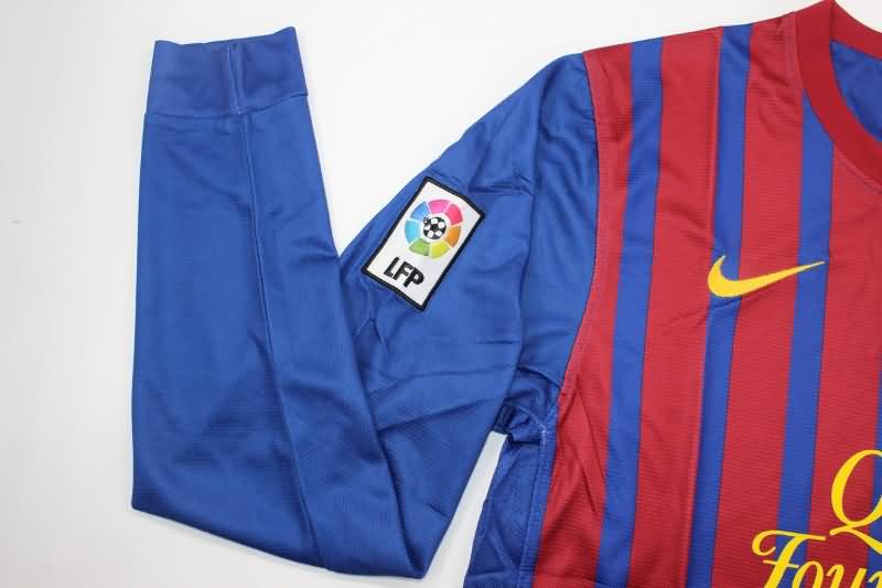 Thailand Quality(AAA) 2011/12 Barcelona Home Long Slevee Retro Soccer Jersey