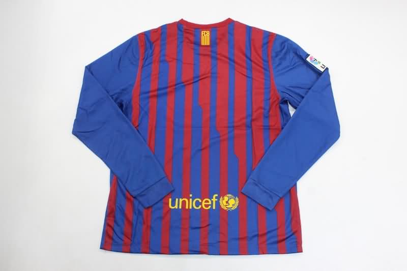 Thailand Quality(AAA) 2011/12 Barcelona Home Long Slevee Retro Soccer Jersey