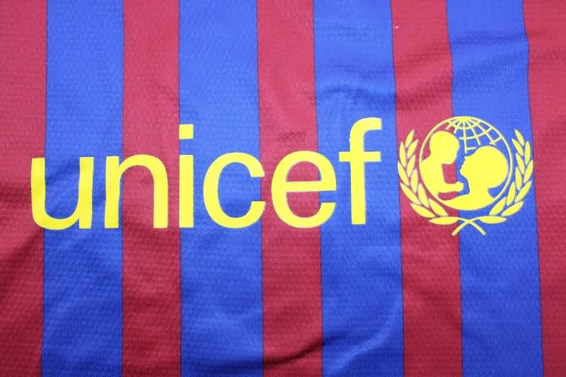 Thailand Quality(AAA) 2011/12 Barcelona Home Long Slevee Retro Soccer Jersey