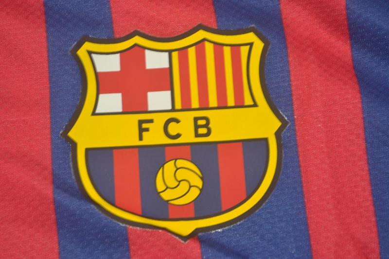 Thailand Quality(AAA) 2011/12 Barcelona Home Retro Jersey(L/S Player)