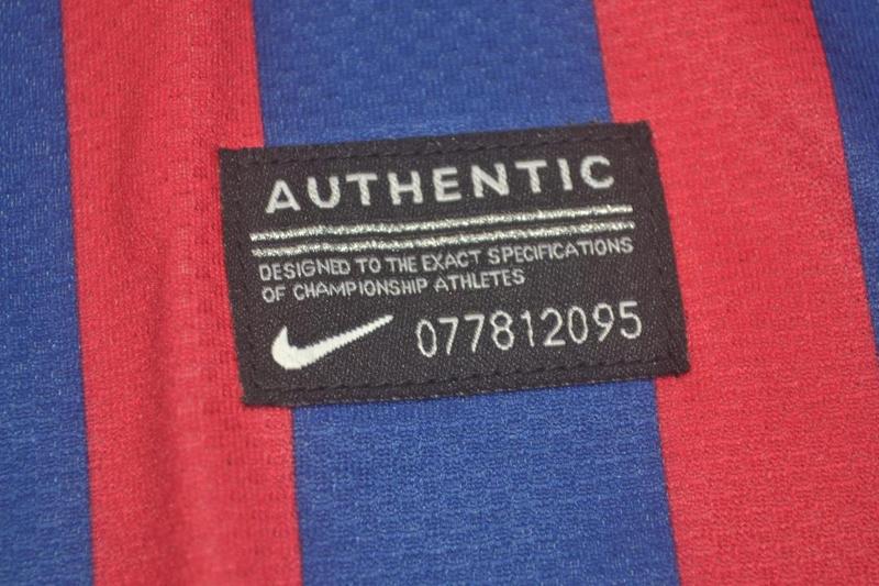 Thailand Quality(AAA) 2011/12 Barcelona Home Retro Jersey(L/S Player)