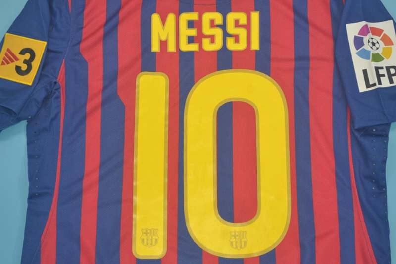 Thailand Quality(AAA) 2011/12 Barcelona Home Retro Jersey(L/S Player)