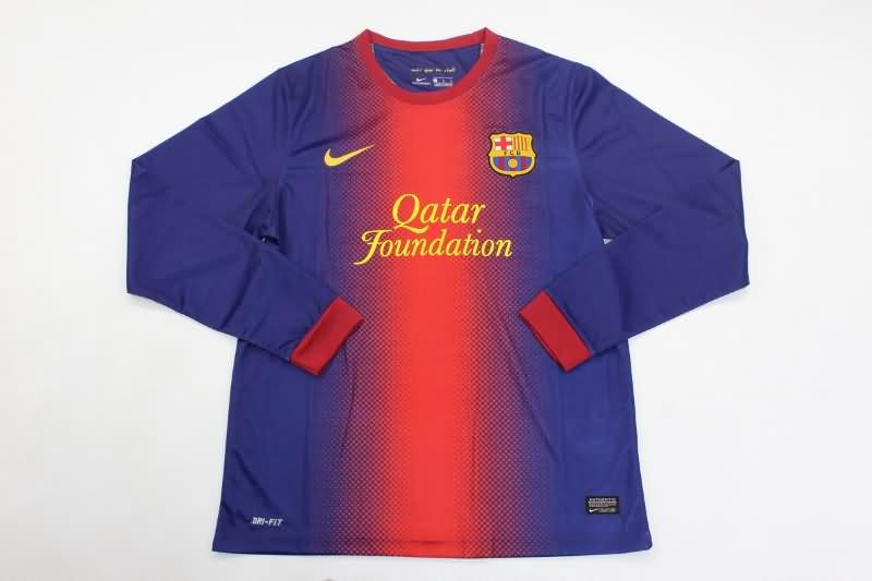 Thailand Quality(AAA) 2012/13 Barcelona Home Long Slevee Retro Soccer Jersey