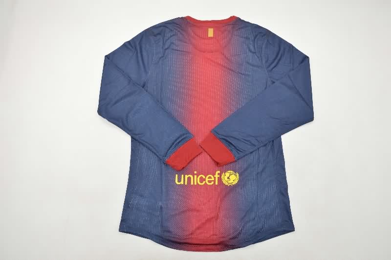 Thailand Quality(AAA) 2012/13 Barcelona Home Long Slevee Retro Soccer Jersey (Player)