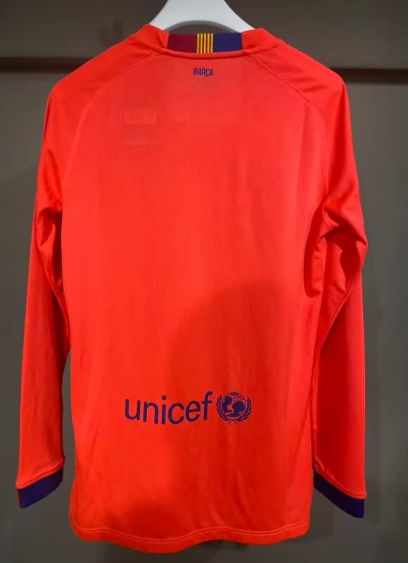 Thailand Quality(AAA) 2014/15 Barcelona Away Long Sleeve Retro Soccer Jersey (Player)