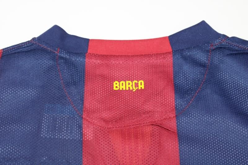 Thailand Quality(AAA) 2014/15 Barcelona Home Long Sleeve Retro Soccer Jersey