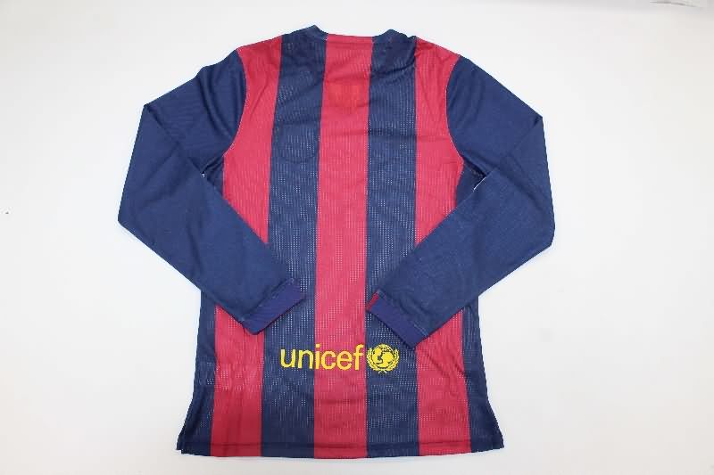 Thailand Quality(AAA) 2014/15 Barcelona Home Long Sleeve Retro Soccer Jersey (Player)