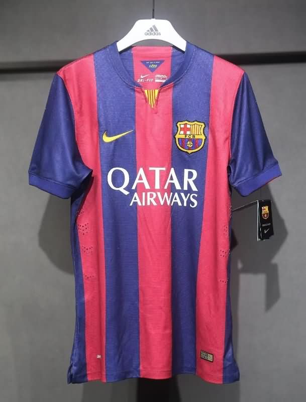 Thailand Quality(AAA) 2014/15 Barcelona Home Retro Soccer Jersey(Player)