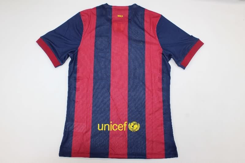 Thailand Quality(AAA) 2014/15 Barcelona Home Retro Soccer Jersey(Player)