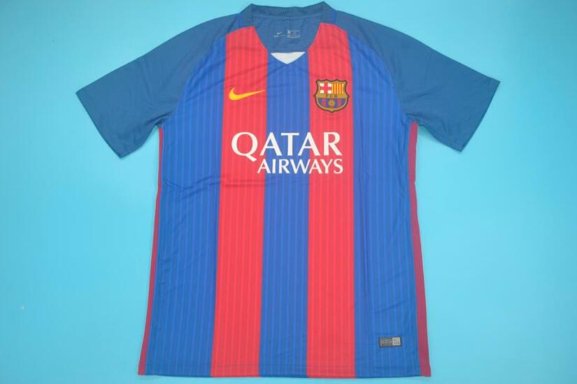 Thailand Quality(AAA) 2016/17 Barcelona Home Retro Soccer Jersey