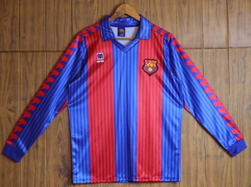 Thailand Quality(AAA) 1989/92 Barcelona Home Long Retro Soccer Jersey