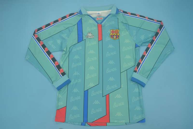 Thailand Quality(AAA) 1995/97 Barcelona Away Retro Soccer Jersey(L/S)