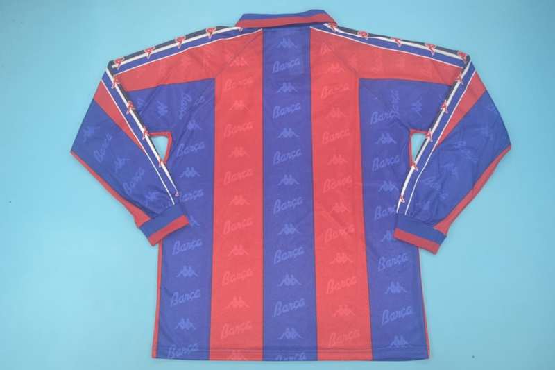 Thailand Quality(AAA) 1995/97 Barcelona Home Retro Soccer Jersey(L/S)