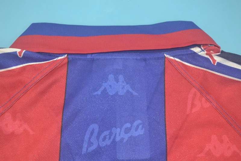 Thailand Quality(AAA) 1995/97 Barcelona Home Retro Soccer Jersey(L/S)