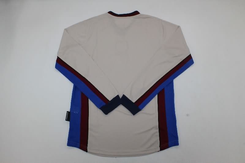 Thailand Quality(AAA) 1999/2000 Barcelona Away Long Sleeve Retro Soccer Jersey
