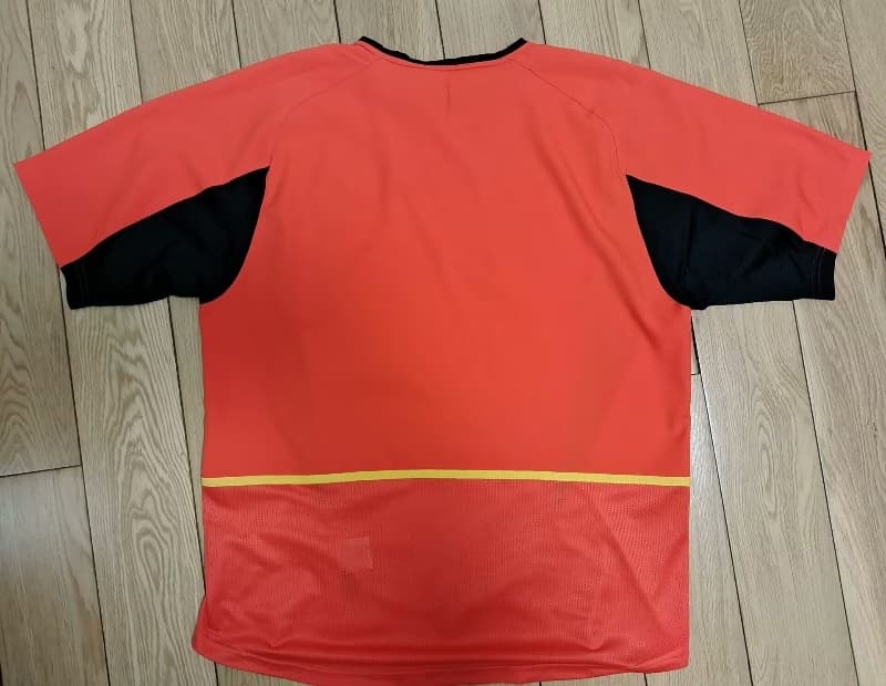 Thailand Quality(AAA) 2002 Belgium Home Retro Soccer Jersey