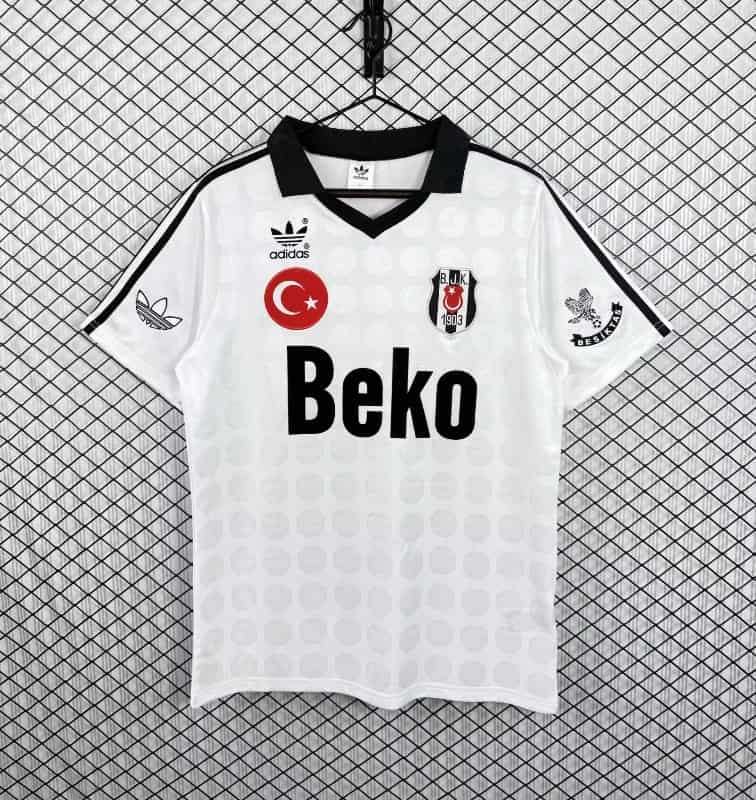 Thailand Quality(AAA) 1990/91 Besiktas Home Retro Soccer Jersey Thailand Quality(AAA) 1990/91 Besiktas Home Retro Soccer Jersey