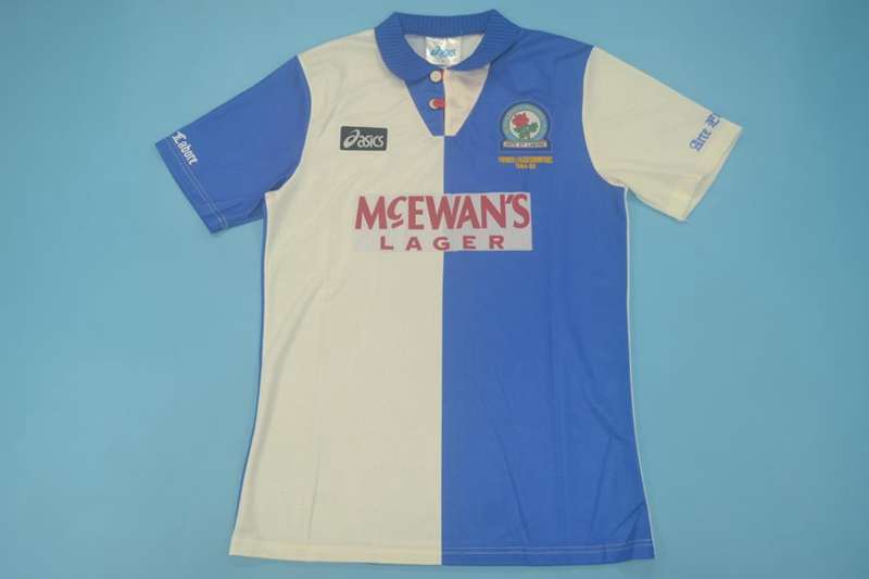 Thailand Quality(AAA) 1995/96 Blackburn Home Retro Soccer Jersey