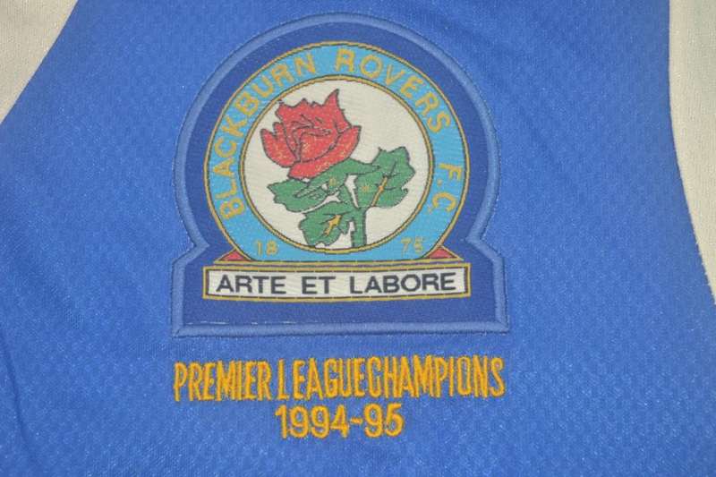 Thailand Quality(AAA) 1995/96 Blackburn Home Retro Soccer Jersey
