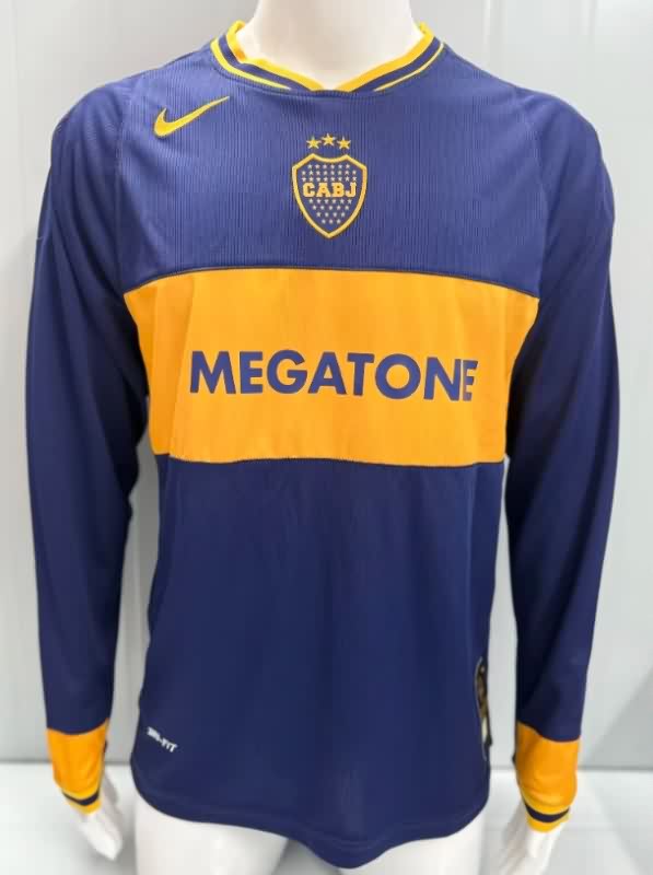 Thailand Quality(AAA) 2006/07 Boca Juniors Home Retro Long Sleeve Soccer Jersey