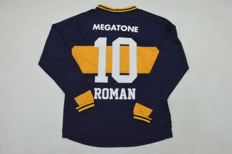 Thailand Quality(AAA) 2006/07 Boca Juniors Home Retro Long Sleeve Soccer Jersey