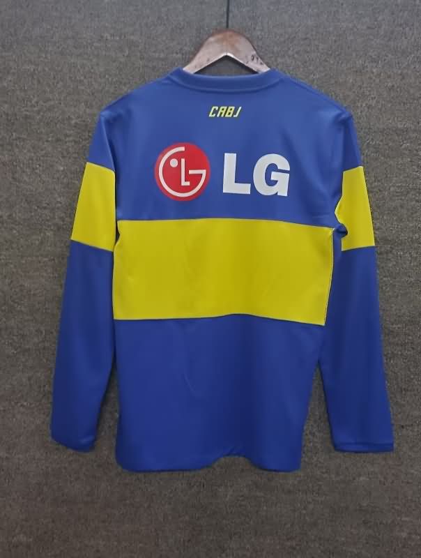 Thailand Quality(AAA) 2011/12 Boca Juniors Home Long Sleeve Retro Soccer Jersey