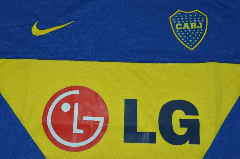 Thailand Quality(AAA) 2011/12 Boca Juniors Home Long Sleeve Retro Soccer Jersey