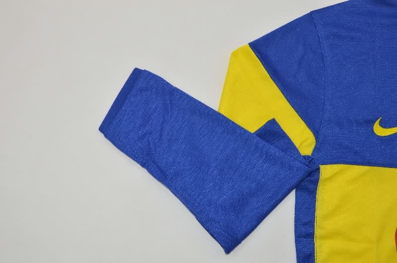 Thailand Quality(AAA) 2011/12 Boca Juniors Home Long Sleeve Retro Soccer Jersey