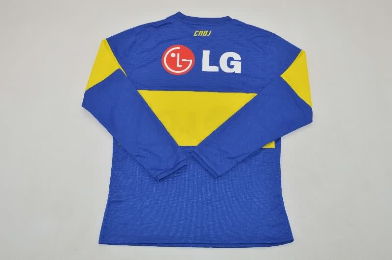 Thailand Quality(AAA) 2011/12 Boca Juniors Home Long Sleeve Retro Soccer Jersey