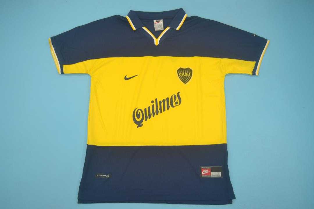 Thailand Quality(AAA) 1999 Boca Juniors Home Retro Soccer Jersey