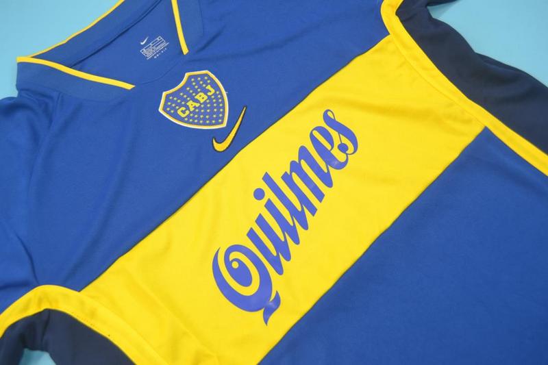 Thailand Quality(AAA) 2001 Boca Juniors Home Retro Soccer Jersey