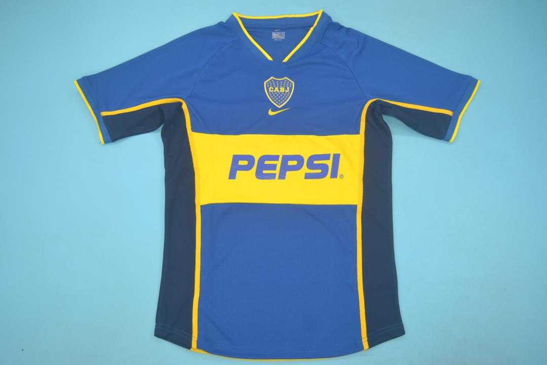 Thailand Quality(AAA) 2002 Boca Juniors Home Retro Soccer Jersey