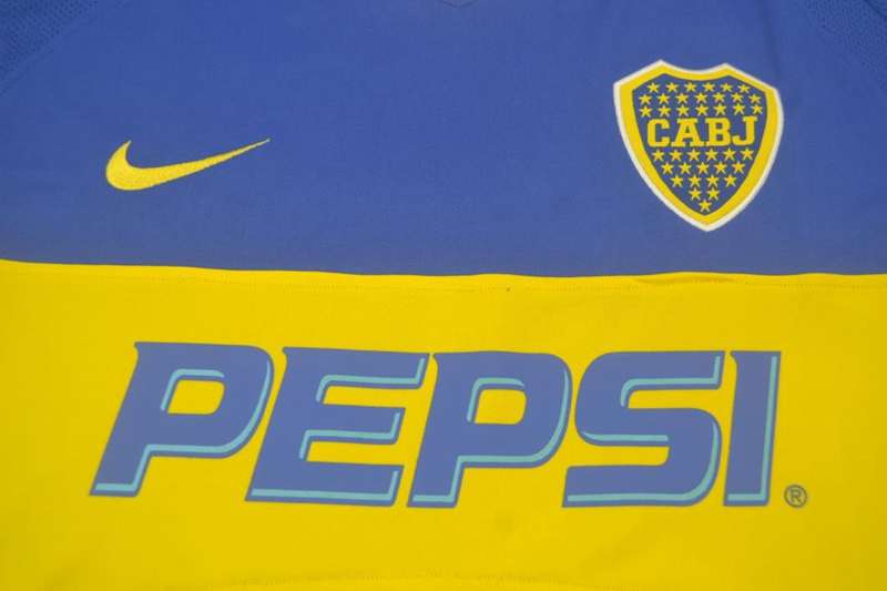 Thailand Quality(AAA) 2003 Boca Juniors Home Retro Soccer Jersey