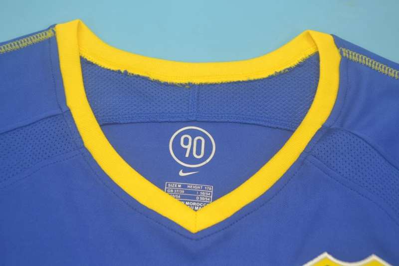 Thailand Quality(AAA) 2003 Boca Juniors Home Long Retro Soccer Jersey