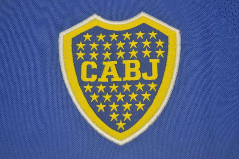 Thailand Quality(AAA) 2003 Boca Juniors Home Long Retro Soccer Jersey