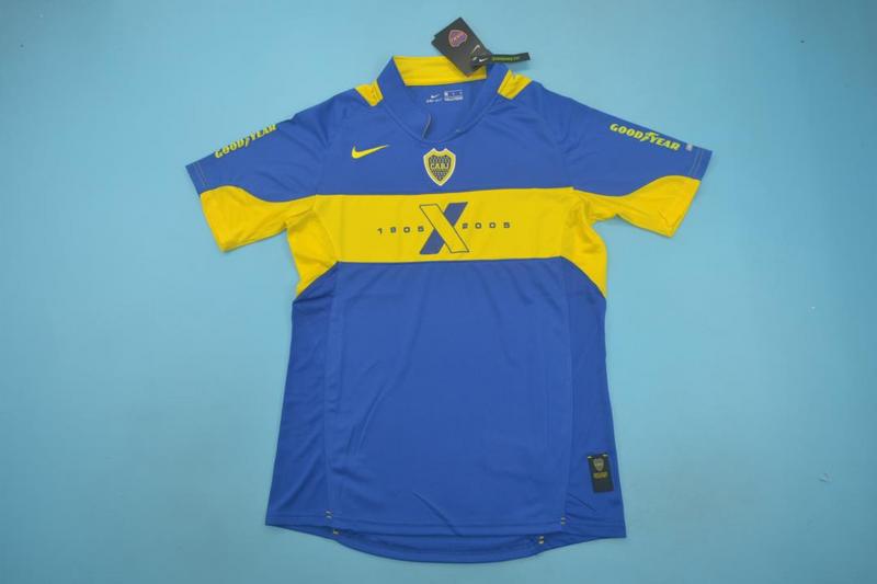 Thailand Quality(AAA) 2005 Boca Juniors Home Retro Soccer Jersey