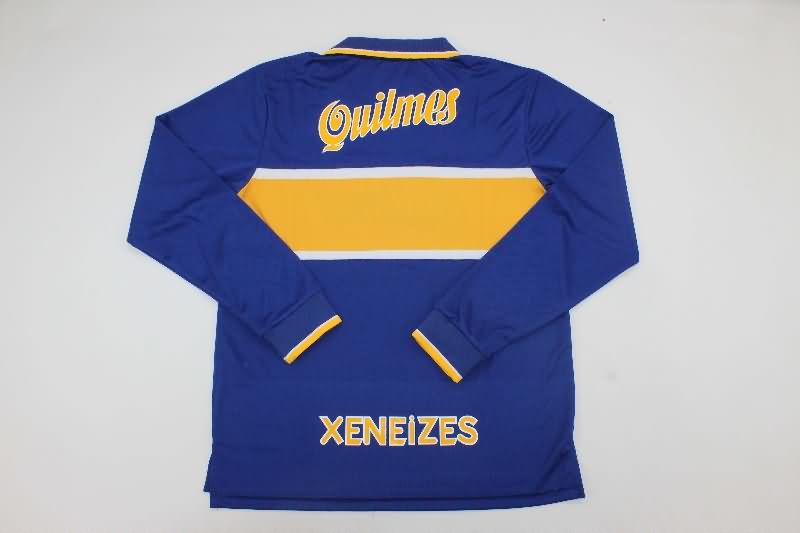 Thailand Quality(AAA) 1996/97 Boca Juniors Home Long Sleeve Retro Soccer Jersey