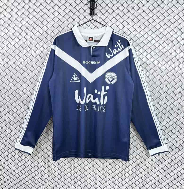 Thailand Quality(AAA) 1996/97 Bordeaux Home Retro Long Sleeve Soccer Jersey Thailand Quality(AAA) 1996/97 Bordeaux Home Retro Long Sleeve Soccer Jersey