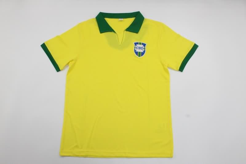 Thailand Quality(AAA) 1957 Brazil Home Retro Soccer Jersey