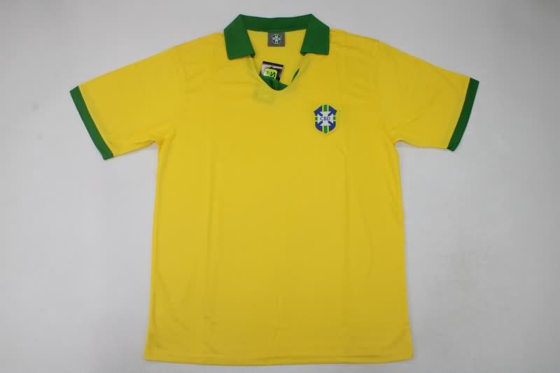 Thailand Quality(AAA) 1958 Brazil Home Retro Soccer Jersey